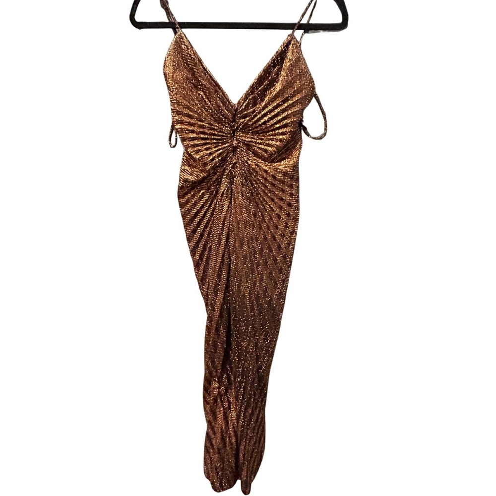 Limited Edition Metallic Bronze Slip Dress – Size 0